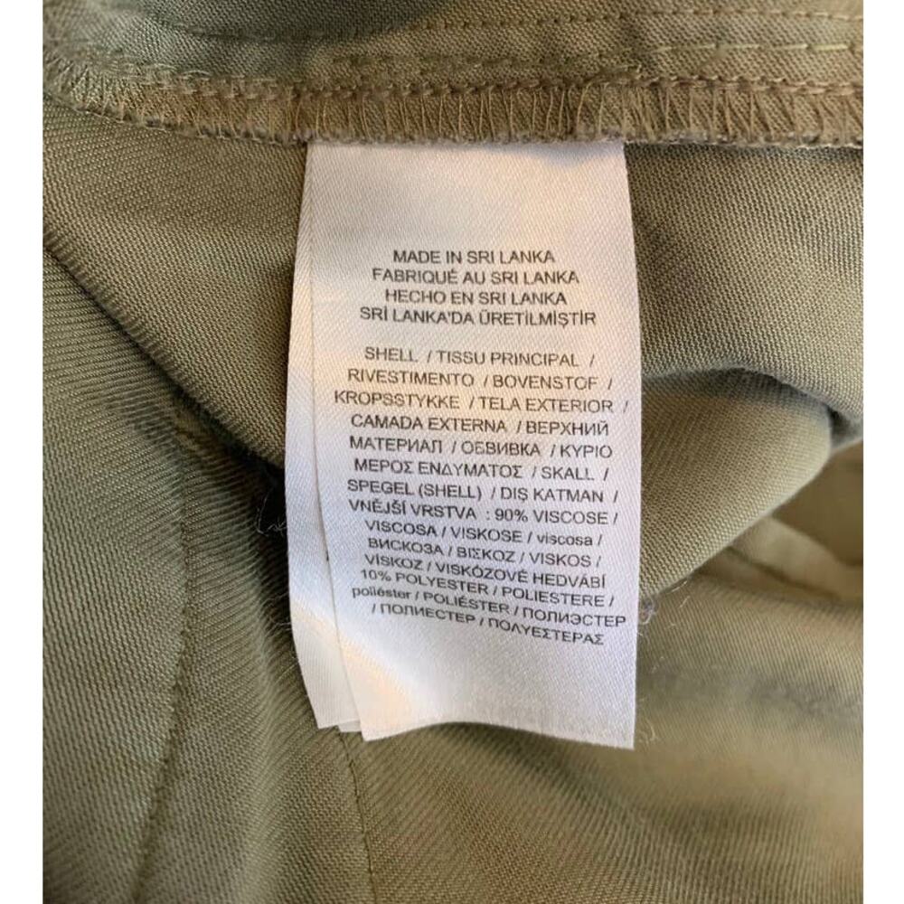 Lauren Ralph Lauren Twill Tapered Ankle Pant in Olive Fern Plus Size 16 - Picture 11 of 12